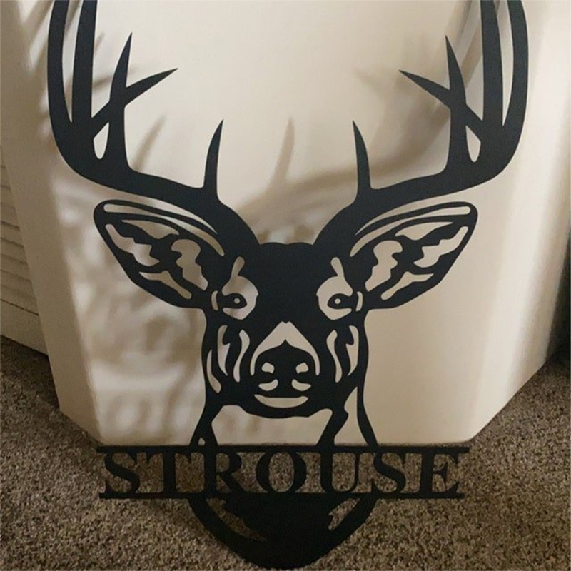 Personalized Deer Head Sign Decoration Gift